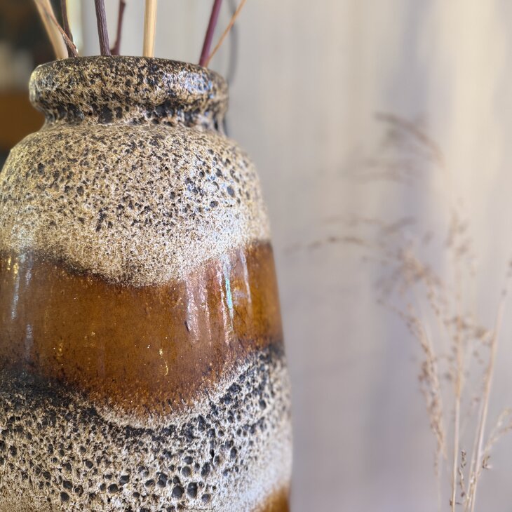 Vintage Scheurich West Germany vaas bruin 287-47 | Sprinkelhop