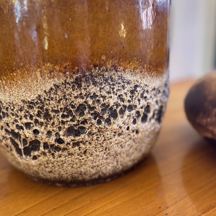 Vintage Scheurich West Germany vaas bruin 287-47 | Sprinkelhop