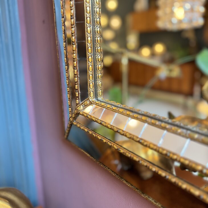 Vintage Venetiaanse trapezium moza&iuml;ekspiegel | Sprinkelhop