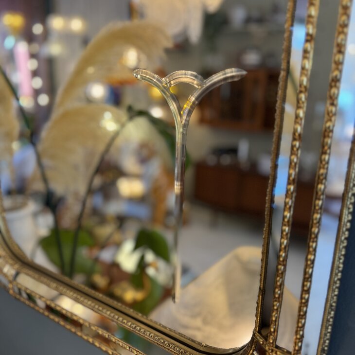 Vintage Venetiaanse moza&iuml;ekspiegel met messing rechthoekig | Sprinkelhop