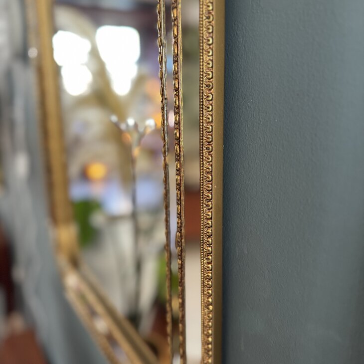 Vintage Venetiaanse moza&iuml;ekspiegel met messing rechthoekig | Sprinkelhop