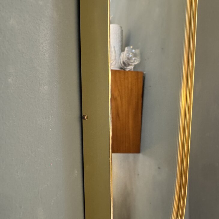 Vintage jaren &#039;50 spiegel messing zwart | Sprinkelhop