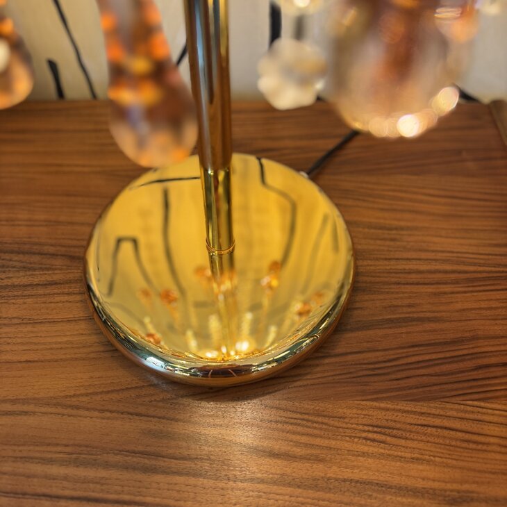 Vintage Italiaanse teardrop tafellamp Murano glas roze | Sprinkelhop