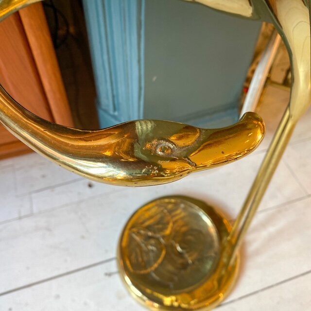 Vintage messing paraplustandaard flamingo | Sprinkelhop