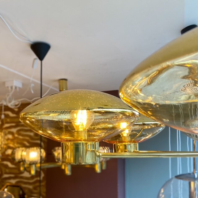 Vintage Kaiser Leuchten kroonluchter messing | Sprinkelhop