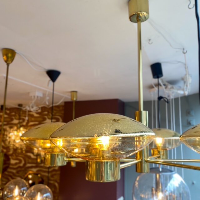 Vintage Kaiser Leuchten kroonluchter messing | Sprinkelhop