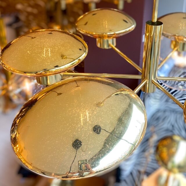 Vintage Kaiser Leuchten kroonluchter messing | Sprinkelhop