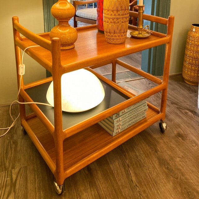 Vintage bar cart Silkenborg Denmark teak | Sprinkelhop