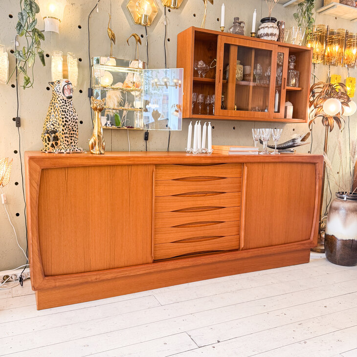 Vintage Deens dressoir sideboard schuifdeuren | Sprinkelhop
