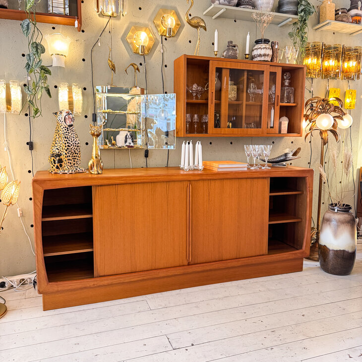 Vintage Deens dressoir sideboard schuifdeuren | Sprinkelhop