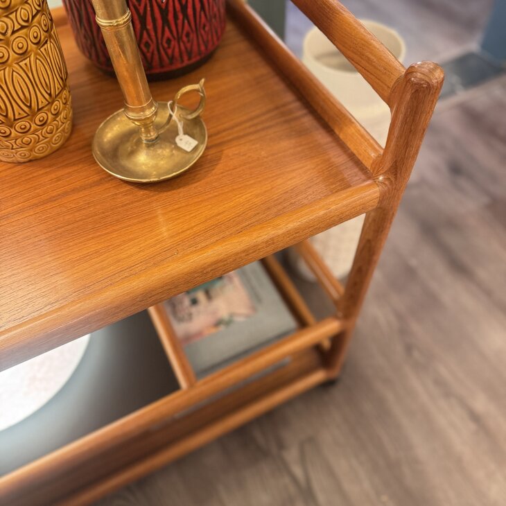 Vintage bar cart Silkenborg Denmark teak | Sprinkelhop