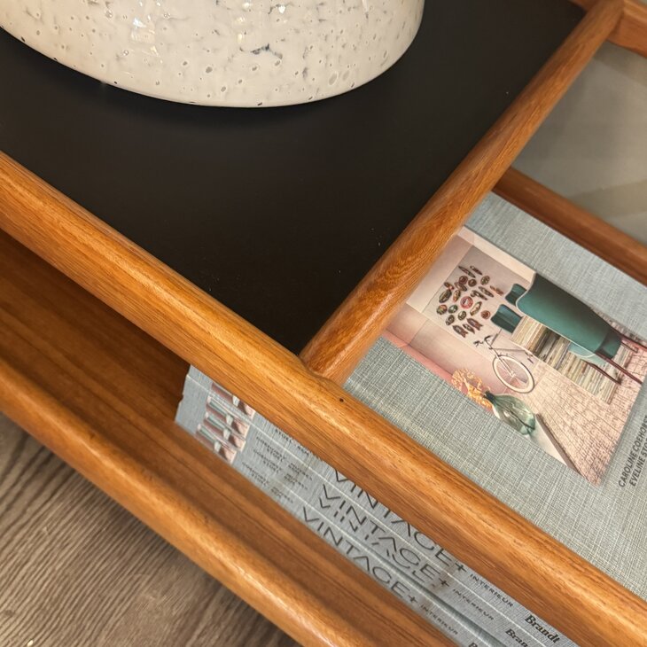 Vintage bar cart Silkenborg Denmark teak | Sprinkelhop