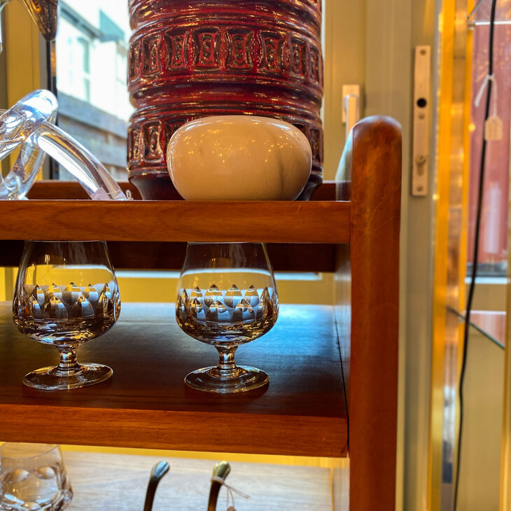 Vintage Deens teak open kastje | Sprinkelhop