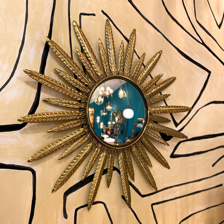 Sunburst Deknudt bolspiegel butlerspiegel jaren 70 | Sprinkelhop