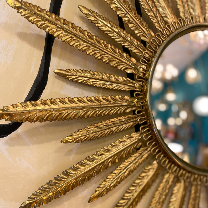 Sunburst Deknudt bolspiegel butlerspiegel jaren 70 | Sprinkelhop