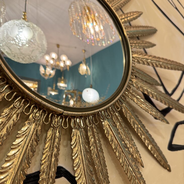 Sunburst Deknudt bolspiegel butlerspiegel jaren 70 | Sprinkelhop