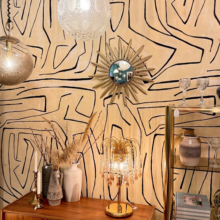 Sunburst Deknudt bolspiegel butlerspiegel jaren 70 | Sprinkelhop