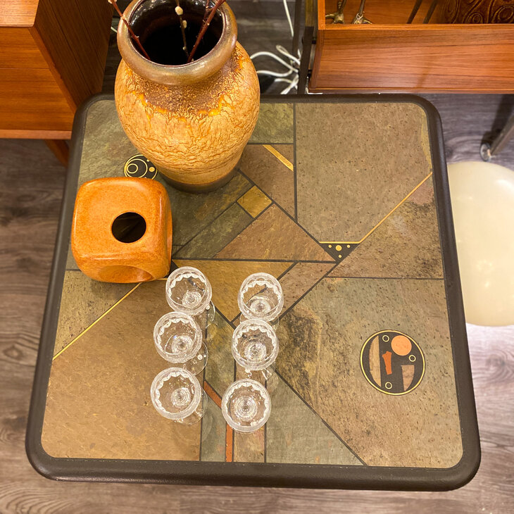 Vierkante brutalistische salontafel Paul Kingma 1980s | Sprinkelhop