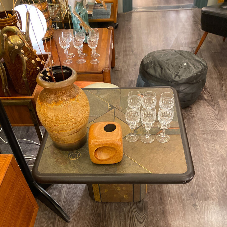 Vierkante brutalistische salontafel Paul Kingma 1980s | Sprinkelhop