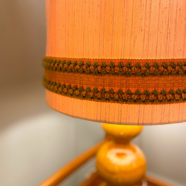 Vintage Kaiser Leuchten Bubble tafellamp 1970 okergeel | Sprinkelhop