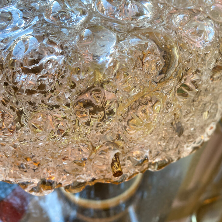 Vintage ronde Hillebrand bubble glass plafonniere | Sprinkelhop