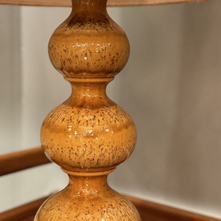 Vintage Kaiser Leuchten Bubble tafellamp 1970 okergeel | Sprinkelhop