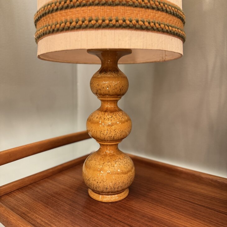 Vintage Kaiser Leuchten Bubble tafellamp 1970 okergeel | Sprinkelhop