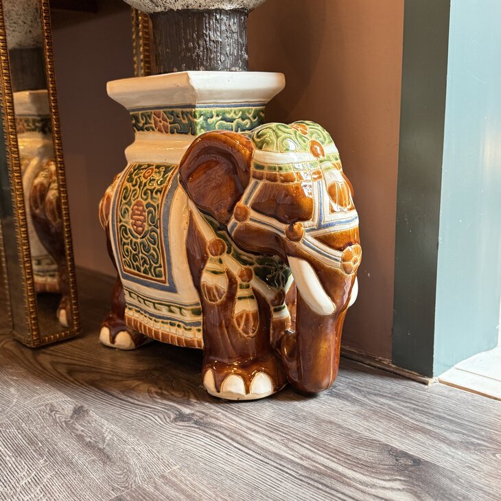 Vintage plantentafel olifant  keramiek | Sprinkelhop