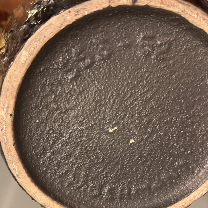 Grote vintage Scheurich West Germany vaas 553-52 oker groen | Sprinkelhop