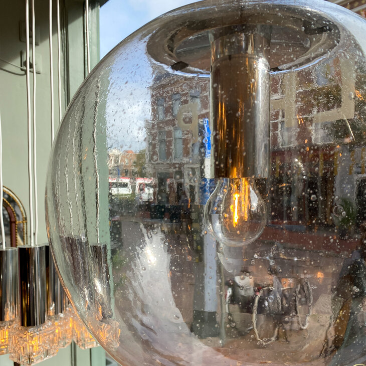 Glashutte Limburg hanglamp chroom transparante bol | Sprinkelhop