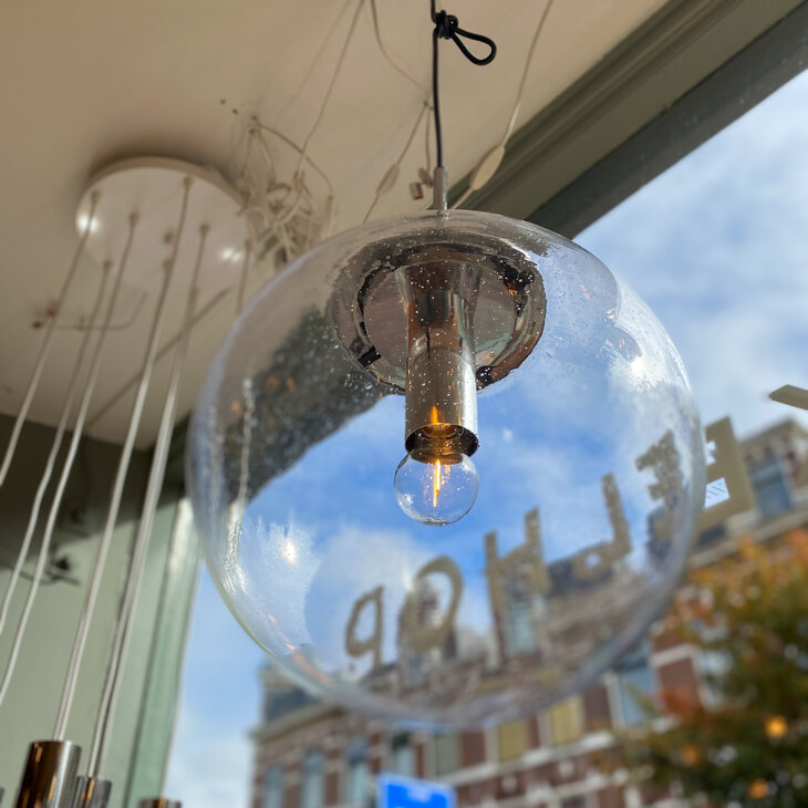 Glashutte Limburg hanglamp chroom transparante bol | Sprinkelhop
