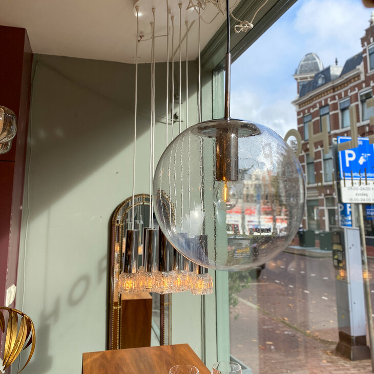 Glashutte Limburg hanglamp chroom transparante bol | Sprinkelhop