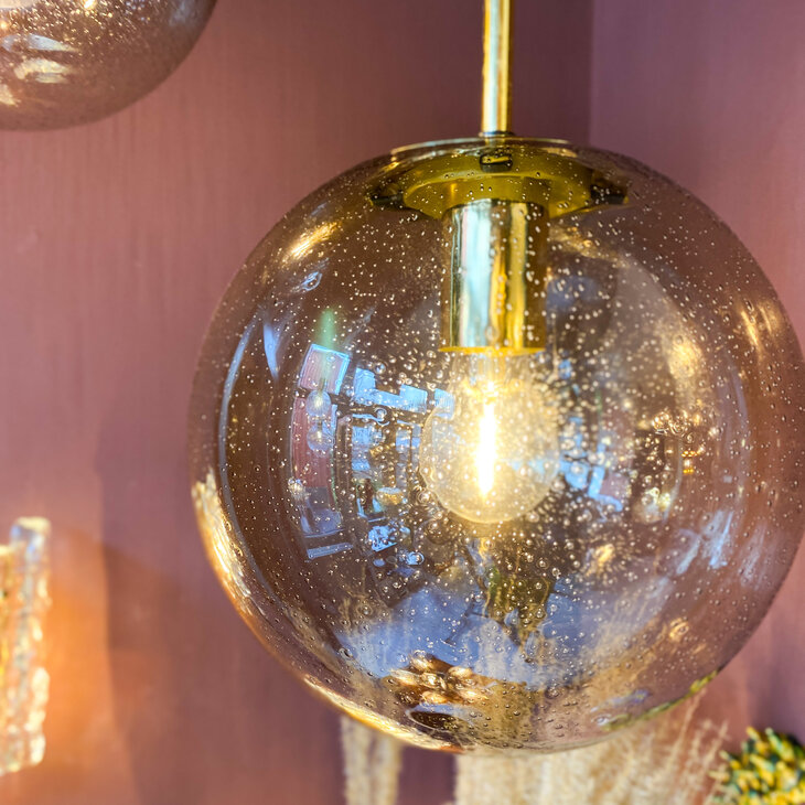 Messing rookglazen Glashutte Limburg bol hanglamp bubbel - M | Sprinkelhop