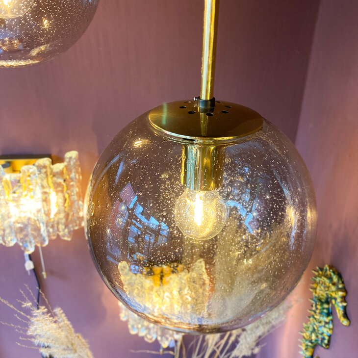 Messing rookglazen Glashutte Limburg bol hanglamp bubbel - M | Sprinkelhop