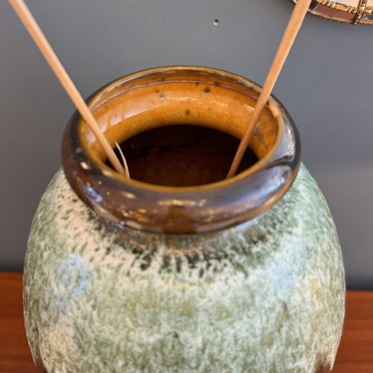 Grote West Germany Bay vaas 66-50 fat lava groen bruin| Sprinkelhop