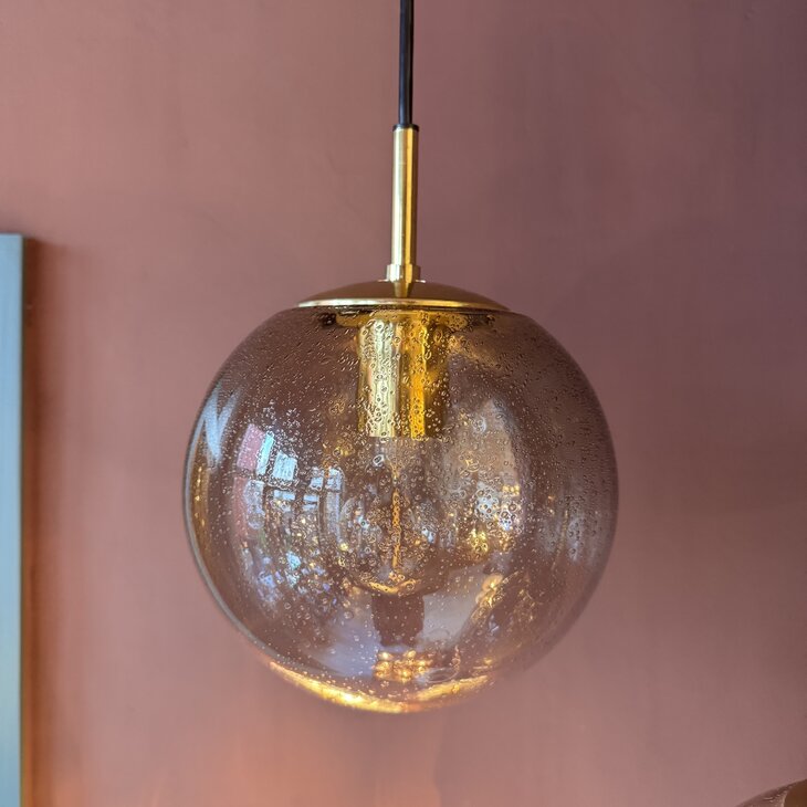 Messing rookglazen Glashutte Limburg bol hanglamp bubbel - S | Sprinkelhop
