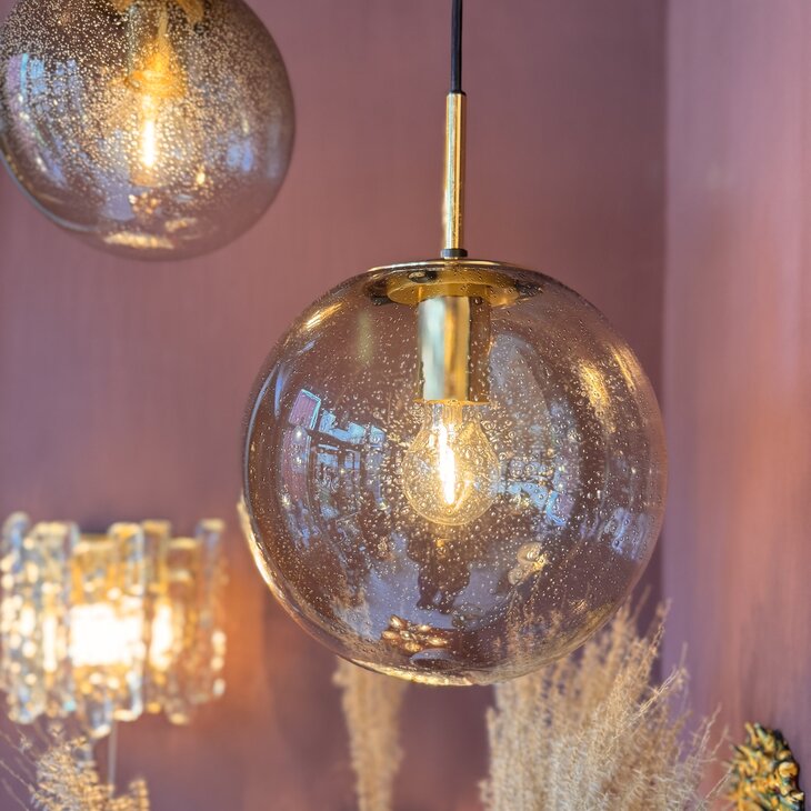 Messing rookglazen Glashutte Limburg bol hanglamp bubbel - M | Sprinkelhop