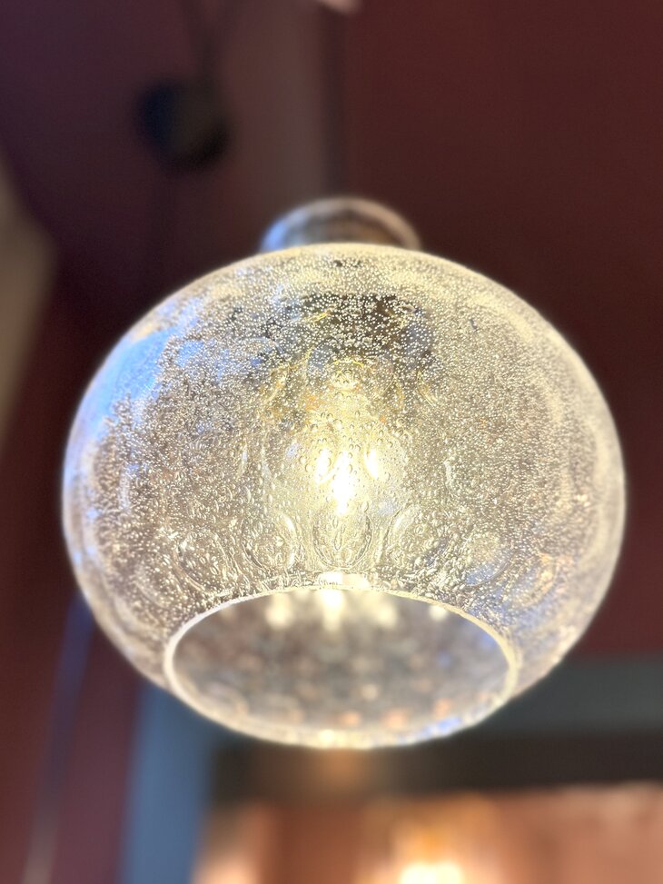 Messing Glashutte Limburg hanglamp space age cirkels 1970s klein