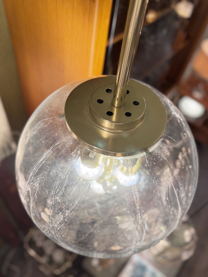  Doria Big Ball kristalglazen hanglamp messing | Sprinkelhop