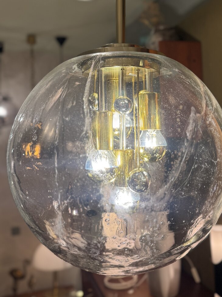  Doria Big Ball kristalglazen hanglamp messing | Sprinkelhop