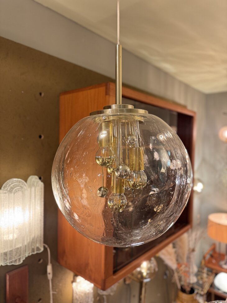  Doria Big Ball kristalglazen hanglamp messing | Sprinkelhop