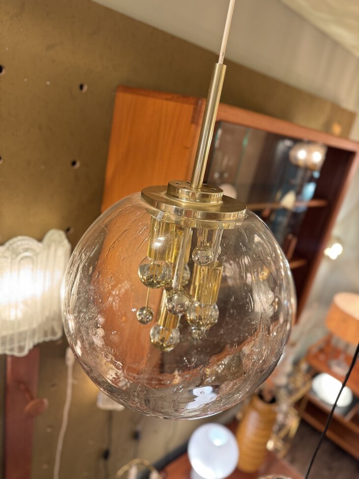  Doria Big Ball kristalglazen hanglamp messing | Sprinkelhop