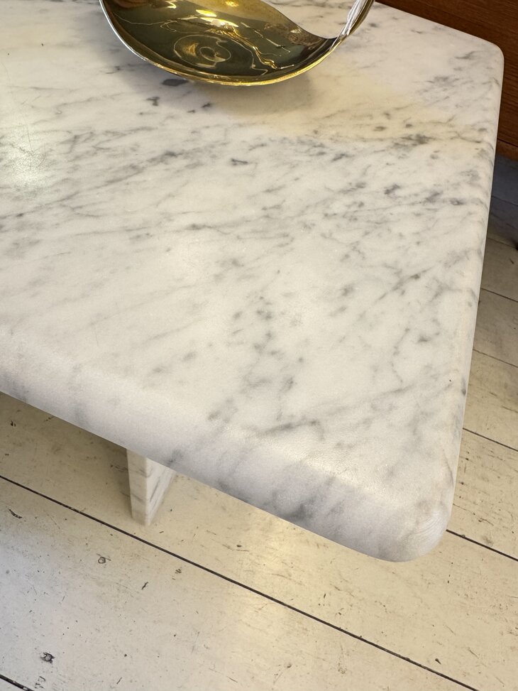 Set vintage Italiaanse vierkante marmeren salontafels | Sprinkelhop