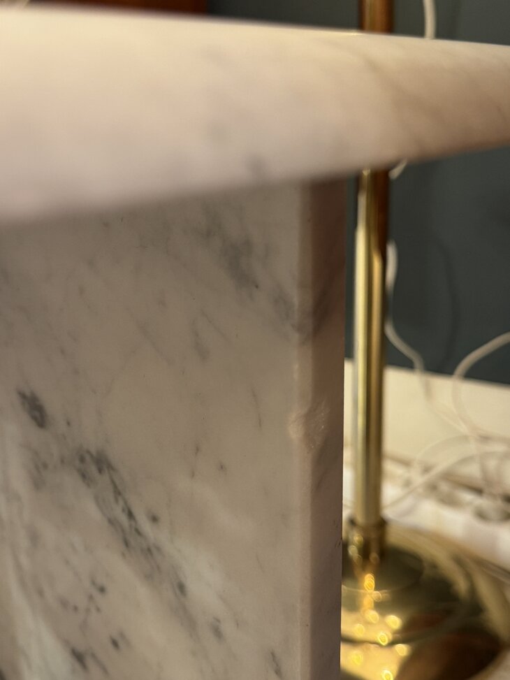 Set vintage Italiaanse vierkante marmeren salontafels | Sprinkelhop