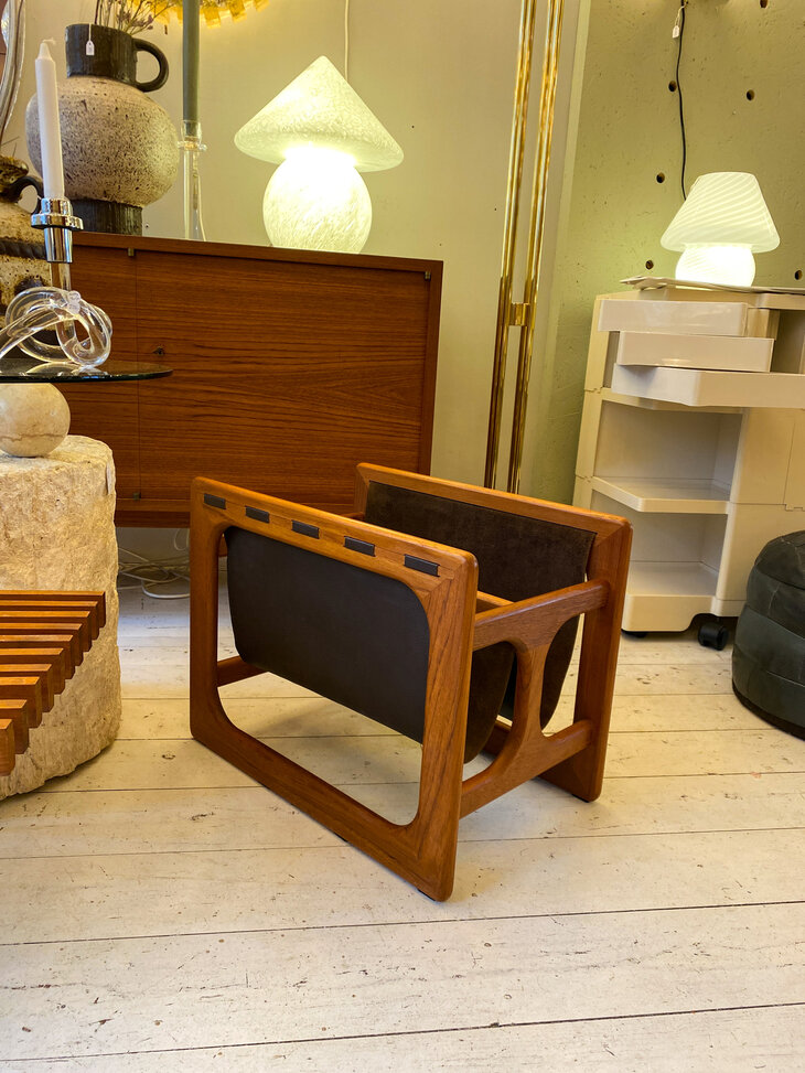 Aksel Kjersgaard Deens design teakhouten tijdschriftenhouder lectuurbak | Sprinkelhop 