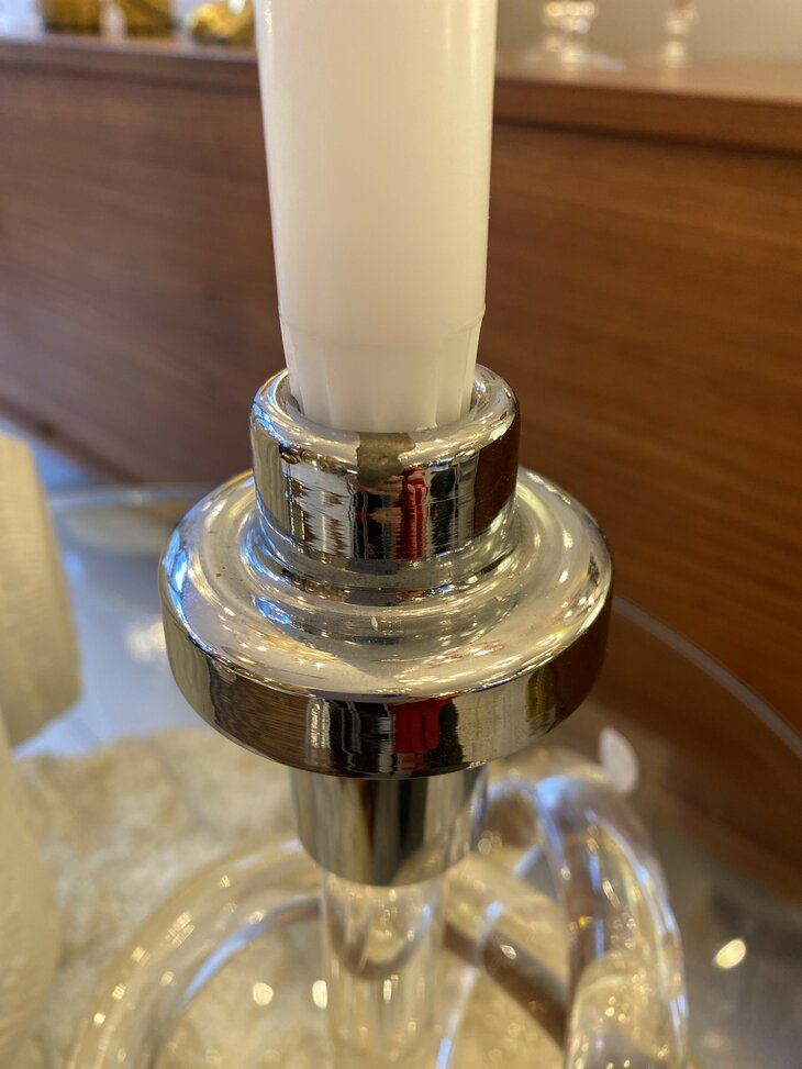 Dorothy Thorpe enkele plexiglazen Pretzel kandelaar | Sprinkelhop