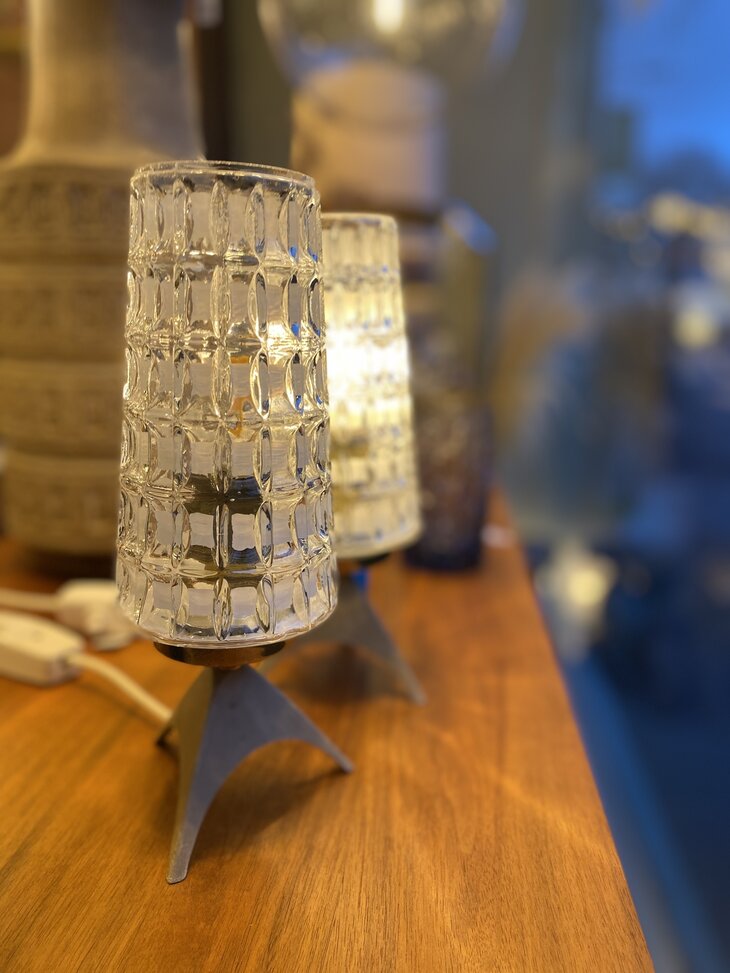 Set vintage tafellampjes nachtlampjes 1950s | Sprinkelhop