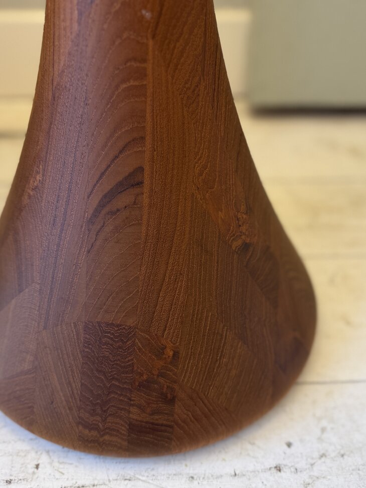 Vintage teak vloerlamp Domus 1970s in hoogte verstelbaar | Sprinkelhop