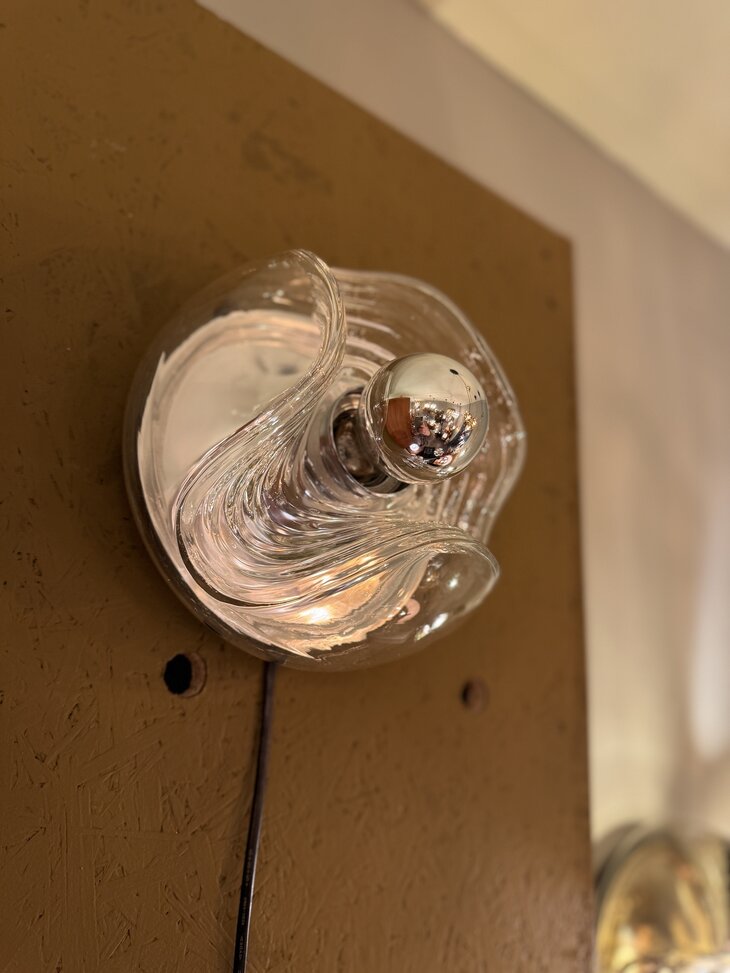 Peill &amp; Putzler Wave Futura chromen glazen wandlamp plafondlamp | Sprinkelhop