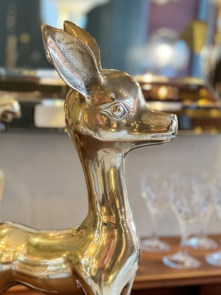 Vintage set messing bambi hert XL | Sprinkelhop